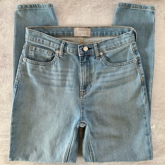 EVERLANE the High-Rise Essential Skinny Jean in Light Blue 28 - Picture 6 of 11
